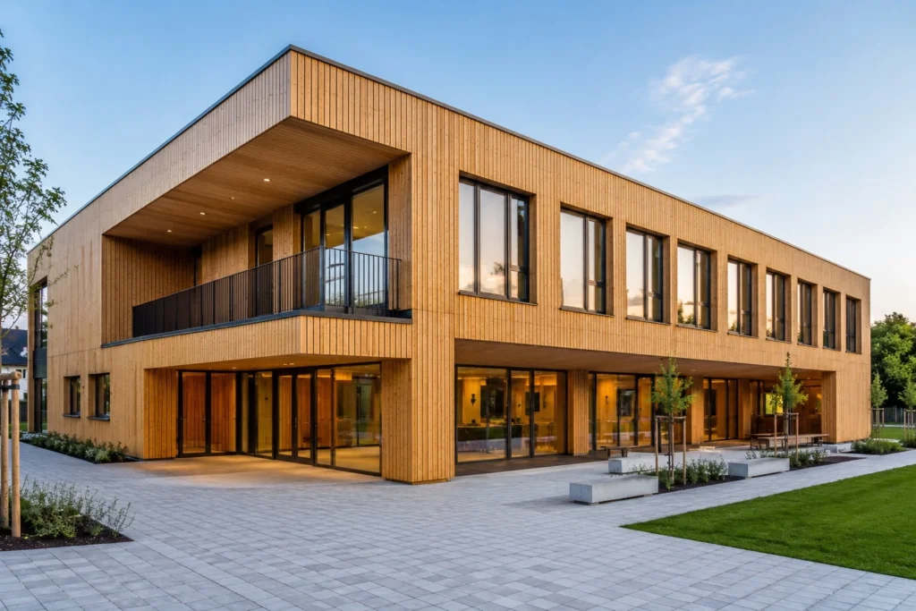 Kindergarten in Holzbauweise planen – nachhaltige Architektur für die Zukunft